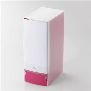 ▼まとめ買いがおすすめ！ 2個セット（格安） 3個セット（必見） 5個セット（爆安） 10個セット（人気） エレコム CCD-FB120PN Blu-ray/DVD/CD用ディスクファイル 120枚収納 ピンク●大量のBlu-ray/DVDやCDなどのディスク類をコンパクトに整理・収納できるBlu-ray/DVD/CD用ディスクファイルです。●ディスクの整理・検索に便利なインデックスラベルが付属しています。●分類に便利な背ラベルカードが付属しています。●ファイル本体はフィンガーホール付きで、ファイルケースから取り出しやすくなっています。●ファイル表面は、手触りのよいエンボス加工を施しています。●Blu-ray/DVD/CD収納部には、表面に凹凸の少ない新開発の不織布シートを採用し、Blu-rayディスクの保管に最適です。※ブルーレイディスクは他のディスクと比較し記録層をカバーしている層が薄いため、従来の不織布ケースに収納すると、不織布の凹凸が記録面へ転写され、読取不良の原因になります。●Blu-ray/DVD/CD収納部には、ディスクの飛び出しを防ぐストッパーが付いています。●インテリア性の高い美しいカラーを採用し、オフィスでもご家庭でもシーンを選ばずご使用いただけます。サイズ 幅155×厚み108mm×高さ278mm材質 本体:ポリプロピレン、背ラベルカード/インデックスラベル:紙対象メディア Blu-ray/DVD/CD収納数 120枚▼まとめ買いがおすすめ！ 2個セット（激安） 3個セット（特売） 5個セット（激安） 10個セット（限定）
