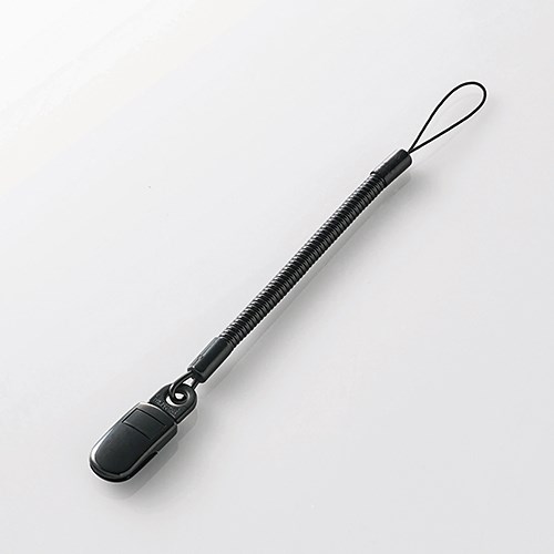 【10個セット】 エレコム P-STCP50BK スマートフォン用 クリップストラップ ブラック 50cm