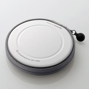 【3個セット】 ケース エレコム CD DVD CCD-H12WH CD／DVDファスナーケース 12枚収納 ホワイト