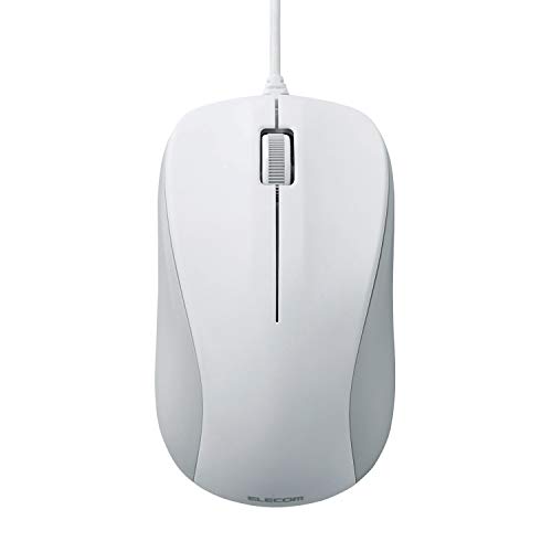 ELECOM M-K6URWH/RS ELECOM 마우스 유선 M사이즈 3 버튼 USB 광학식 화이트 ROHS 지령 준거 사무용품 광학식 마우스 유선 마우스 납품서 광학 센서 방식 유선 광학식 마우스 송료 무료
