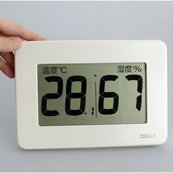 【10個セット】 クレセル CR-3000W クレセル 超大画面温湿度計CR-3000W [2]