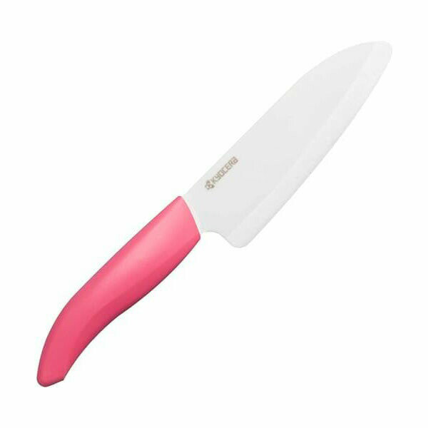 Ceramics - 【5個セット】京セラ バイオ樹脂 ハンドル セラミック 包丁 軽く 鋭く キレイに切れる 三徳 小 14cm 硬いから切れ味が長く続く サビない素材 食洗機 除菌漂白 OK 牛刀 中華 チャームピンク FKB-140CPK 人気商品
