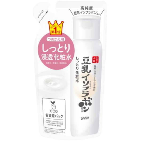 Qiora - 【3個セット】 常盤薬品 サナ なめらか本舗 しっとり化粧水 NC つめかえ用 詰め替え用 詰め替え 正規品 常盤薬品工業 無香料 プチプラ 敏感 おすすめ化粧水 男性 乾燥対策 豆乳イソフラボン 弾力 スキンケア 美容 詰替 オススメ 肌荒れ 保湿 化粧水