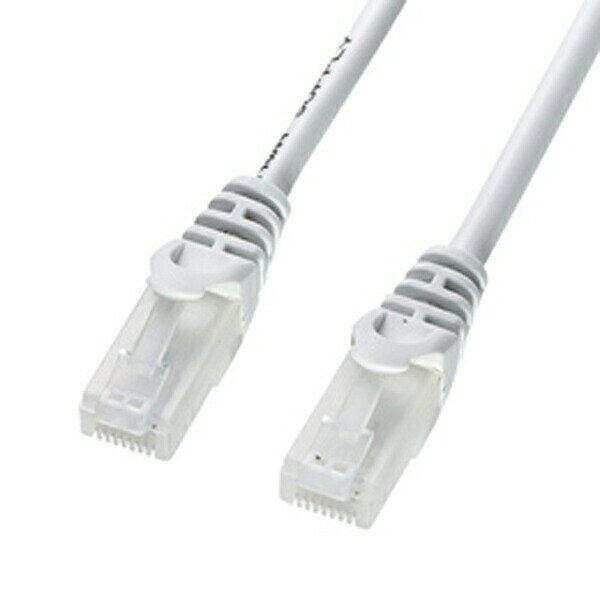 屈曲性能に優れた柔らかいツメを採用したツメ折れ防止カバー付きのCAT5e対応LANケーブル。【セット内容】●LANケーブル × 5個【特徴】●180度曲げても折れない柔軟なツメを採用●1000回の屈曲試験に合格（サンワサプライ社内テスト）●伝送速度1000Mbps・伝送帯域100MHzのギガビット対応●より線仕様で単線比較して柔らかく取り回しが楽【仕様】サイズケーブル直径4.9mm対応機種RJ-45ポートを持つADSLモデム、CATVモデム、FTTH、デジタルテレビ、ハードディスクレコーダ、INS64（30m以下）カラーホワイトケーブル長7m対応規格CAT5e（1000BASE-T）、CAT5（100BASE-TX）、CAT3（10BASE-T）材質AWG26より線ツイストペアケーブルコネクタ形状RJ-45つめ折れ防止コネクタ(ラッチカバー付き)規格ストレート全結線【使用場所】●ADSL回線（フレッツADSL、Yahoo!BB ADSL）　●光回線（Bフレッツ、フレッツ光プレミアム、eo光、Yahoo!BB光）　●CATV回線（J:COM ZAQ）【ご注意】●RoHS指令に対応屈曲性能に優れた柔らかいツメを採用したツメ折れ防止カバー付きのCAT5e対応LANケーブル。サイズ：ケーブル直径4.9mm5個セットでお届け。ADSL回線（フレッツADSL、Yahoo!BB ADSL）、光回線（Bフレッツ、フレッツ光プレミアム、eo光、Yahoo!BB光）、CATV回線（J:COM ZAQ）などに。