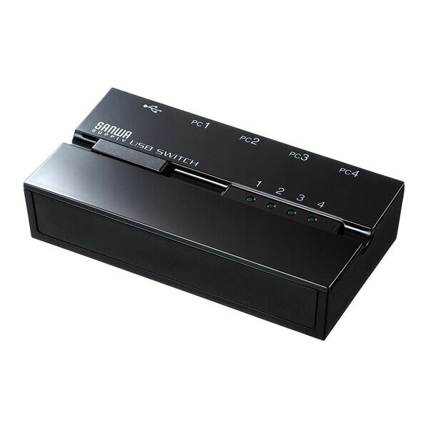 SANWA SUPPLY USB切替器 手動 4ポート SW-US24MG マグネット固定 SWUS24MG USB2.0 パソコン周辺機器 セレクタースイッチ 機器共有用