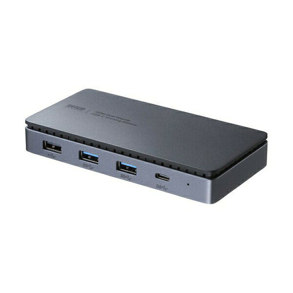 SANWA SUPPLY USB-C ドッキング ステーション HDMI USB-CVDK17 ブラック 充電 マルチポート USB-C ハブ 据え置き型