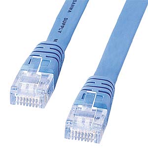 サンワサプライ UTPより線フラットケーブル LA-FL5-07LBK 送料無料