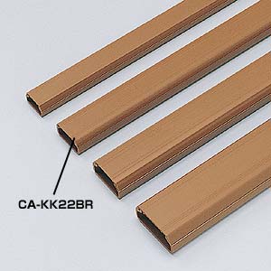 【15個セット】 サンワサプライ ケーブルカバー ( 角型 ブラウン ) CA-KK22BR ケーブルモール 配線カバー 角型 3本収納可能 1m ブラウン 配線の整理に最適なケーブルカバー おしゃれ おまとめセット 送料無料