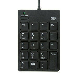 【3個セット】 サンワサプライ USBテンキー ( ブラック ) NT-18UBK テンキー TABキー付 ブラック アイソレーションタイプ 薄型メンブレンキー おまとめセット 送料無料