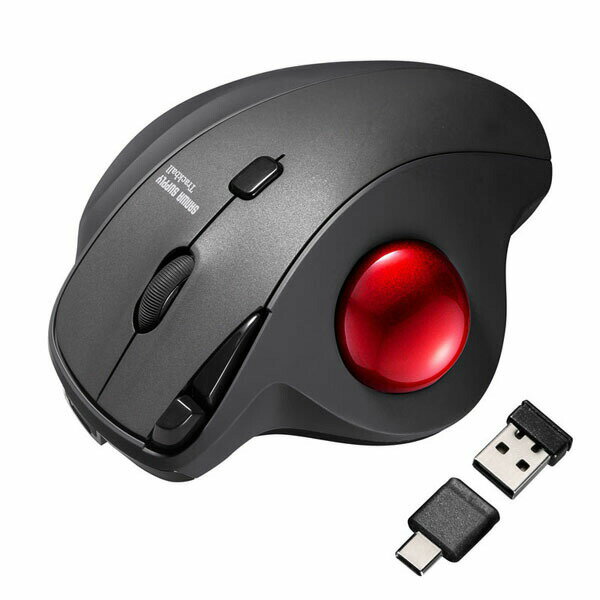 サンワサプライ MA-WTB185BK ワイヤレストラックボール（静音・5ボタン・親指操作タイプ） ペリフェラル マウス SANWA SUPPLY 送料無料(2.0)