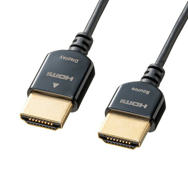 サンワサプライ KM-HD20-SSSA50 イーサネット対応ハイスピードHDMIアクテケーブル 5m 超ごく細ケーブル ケーブル AV…