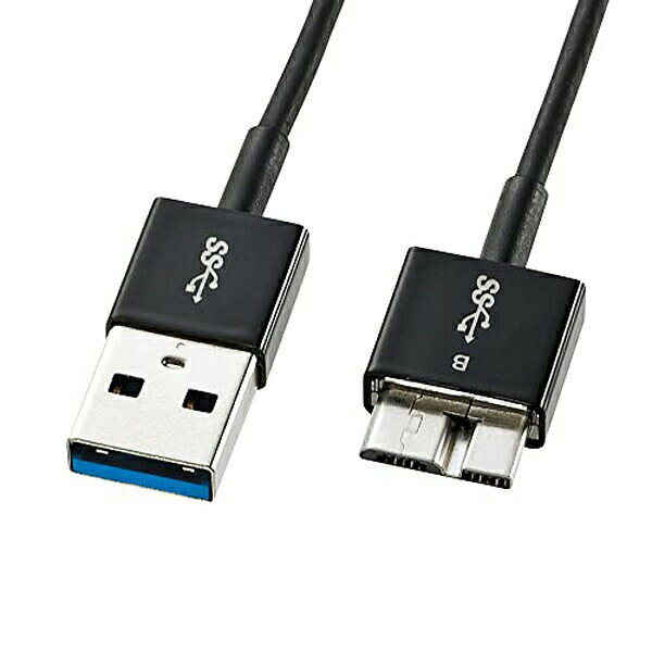 サンワサプライ KU30-AMCSS05K USB3.0マイクロケーブル(A-MicroB)　0.5m　超ごく細 ケーブル USBケーブル SANWA SUPPLY 送料無料