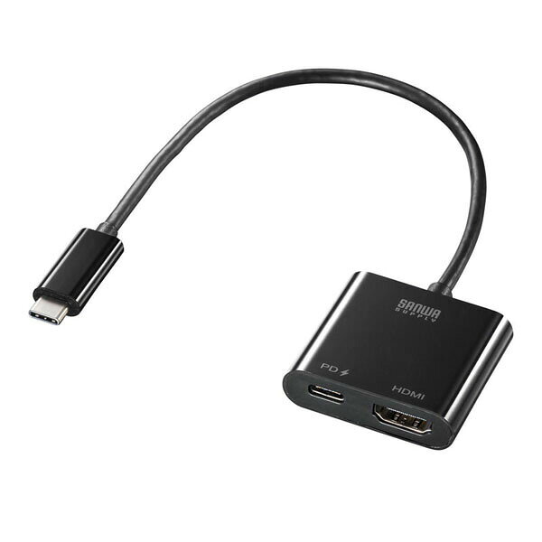 サンワサプライ AD-ALCPHDPD USB Type C-HDMI変換アダプタ(4K/60Hz/PD対応) ケーブル アダプタ他 SANWA SUPPLY 送料無料