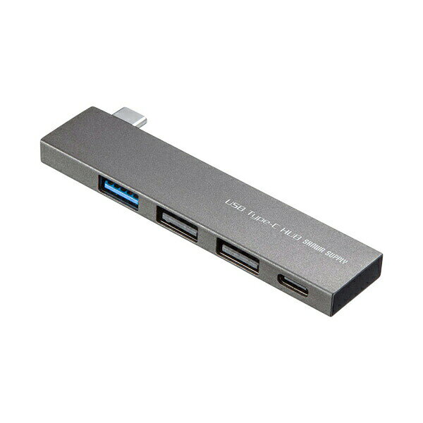 Usb Hubs - サンワサプライ USB-3TCH21SN USB Type-C コンボ スリムハブ ペリフェラル USBハブ SANWA SUPPLY 送料無料