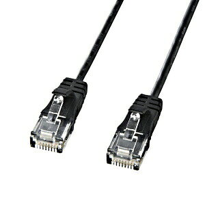 サンワサプライ カテゴリ6準拠極細LANケーブル ( ブラック 10m ) KB-SL6-10BK 送料無料