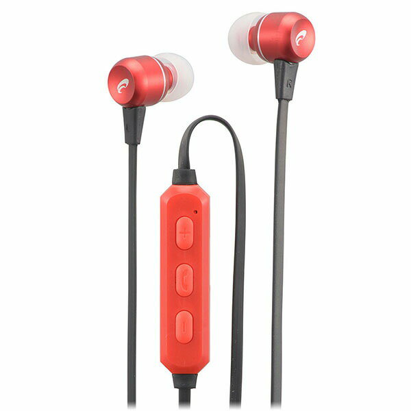 オーム電機 HP-W173N-R ワイヤレスイヤホン (Bluetooth/ネックコードタイプ/マルチポイント対応/USB充電/レッド) ヘッドセット レッド カナル型 左右コード ネックコードタイプ ステレオインナーホン ステレオイヤホン スマホ通話