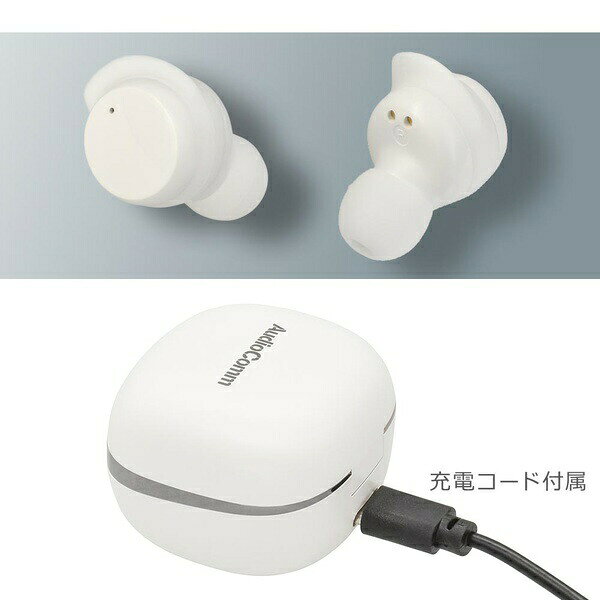 【5個セット】 オーム電機 HP-W430N-W 完全ワイヤレスホン (Bluetooth/USB-C給電/...