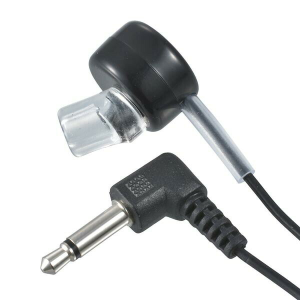 オーム電機 EAR-B351L-K モノラルイヤホン3.5 L型 1M 黒 OHM ラジオ用 オーディオ ブラック ミニプラグ ヘッドホン モノラルイヤホン 有線 片耳モノラルイヤホン イヤホン
