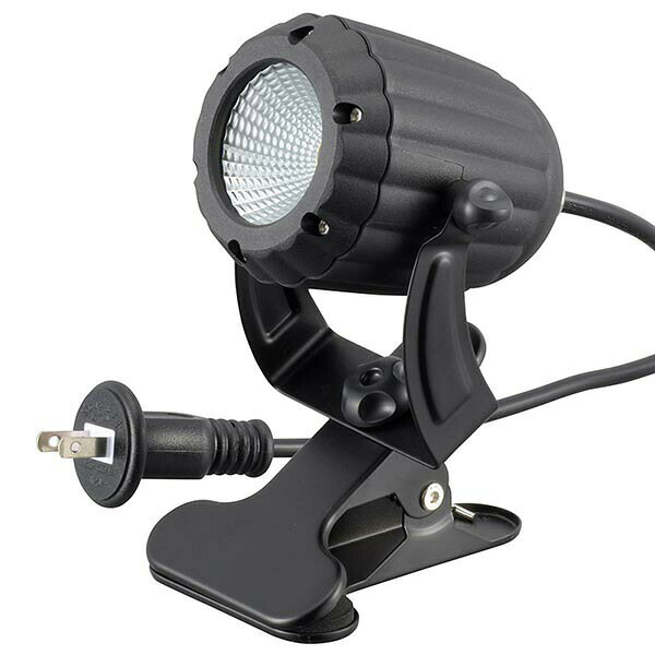 ホコリと雨に強い防じん防水型の屋外用LEDクリップライト。【特徴】●LED一体型●ヘッドの向きが垂直方向に約90°調整可能●ヘッドの向きが水平方向に約360°調整可能【仕様】電源コンセントカラーブラック【使用場所】●屋外作業　●玄関　●庭　●物置　●ガレージ【ご注意】●原産国：中国 【検索用キーワード】 屋外用 オーム電機 防犯 昼光色 OHM LED ブラック 屋外 防水 おーむでんきホコリと雨に強い防じん防水型の屋外用LEDクリップライト。屋外作業、玄関、庭、物置、ガレージなどに。