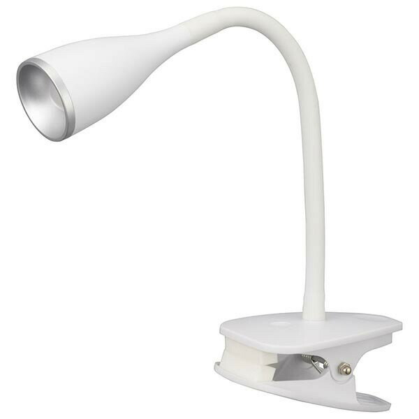 オーム電機 LTC-LC12L2-WN LEDクリップライト LC12L2-WN OHM ホワイト ベッドライト 学習 クリップ 読書 フレキシブルアーム 昼白色 クランプライト デスク デスクライト