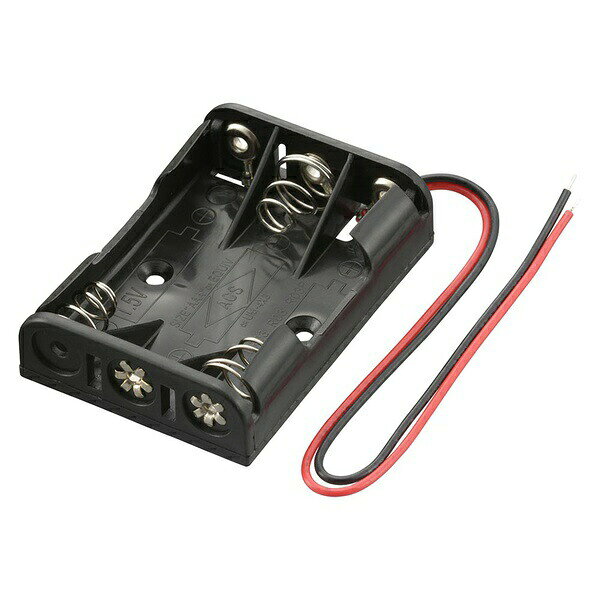 【5個セット】 オーム電機 KIT-UM4X3 工作・ホビー用 電池ケース (単4×3個用/直列4.5V用/ブラック)