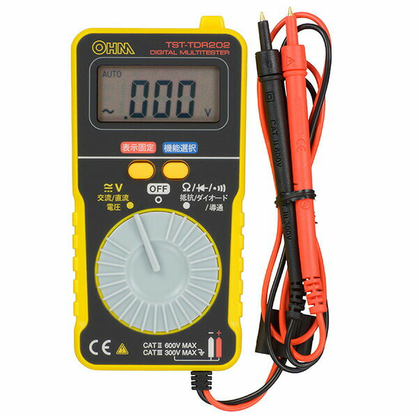 乐天商城 - オーム電機 TST-TDR202 デジタルテスター (薄型カード型タイプ) 金メッキ テスター 薄型カード型タイプ 電圧 電気製品 オーム 安全性 薄型 計測機器 計測 小型