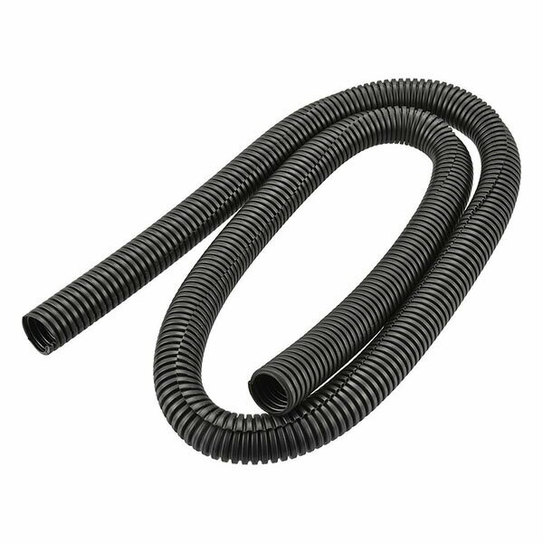 オーム電機 DZ-CT15 コルゲートチューブ (難燃性PP/内径15.8mm×1m/黒) スリット入り 配線カバー 保護 結束 コード ファイ ケーブル 噛みつき防止