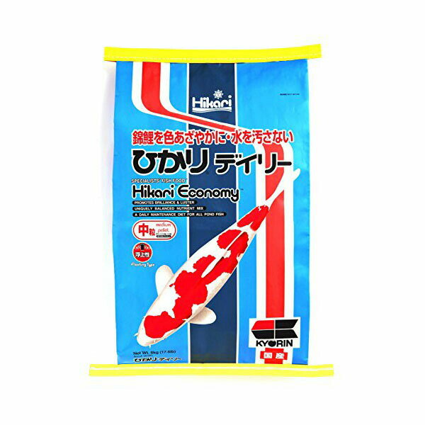 【3個セット】 キョーリン ヒカリ Hikari ひかりデイリー 中粒 浮上性 8kg 粒 サカナ 鯉の餌 錦鯉 飼料 安心素材