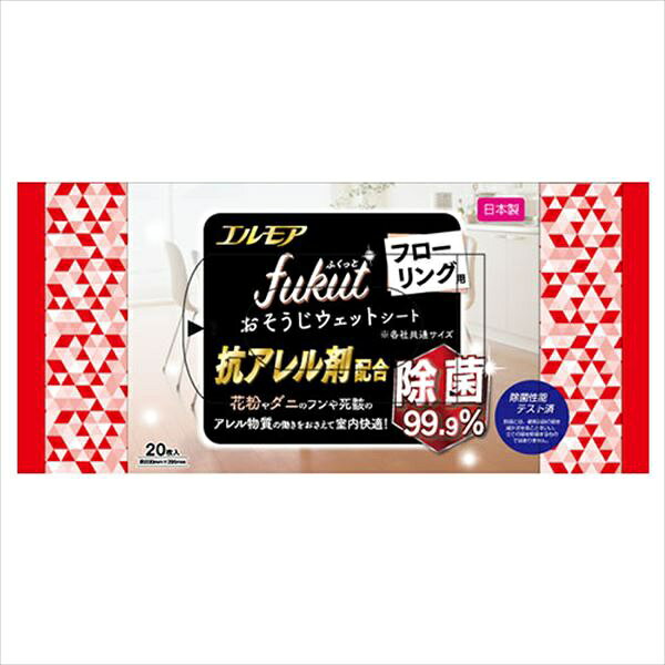 【24個セット】 エルモア fukut おそうじシート フローリング用 20枚