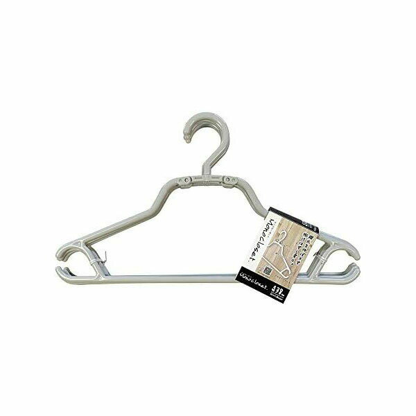 Hanger - 【10個セット】モノクローゼット シャツハンガースピーディ5本組 38cm 襟伸びない キャミソール掛け グレー 人気商品