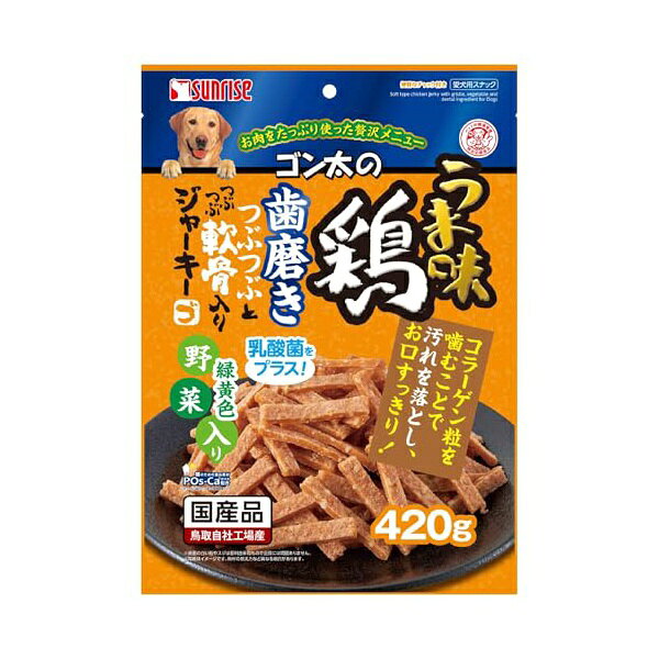 【3個セット】 マルカン ゴン太 つぶつぶ ジャーキー チキン 420g 犬用おやつ 歯磨...