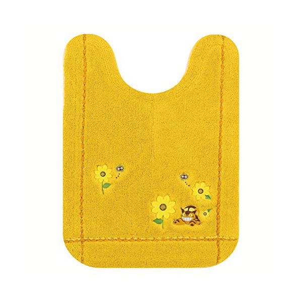 【2個セット】 センコー となりのトトロ 花のバス停 ロング トイレマット 約80×60cm イエロー キャラクター ネコバス ジブリ 19753 足元マット 便座カバー 黄色 マシュマロポップ キャラクターグッズ シネマコレクション トイレ 新生活 高品質
