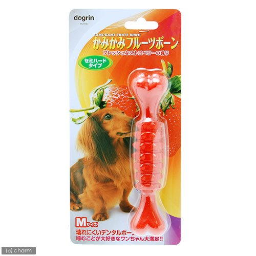 スーパーキャット かみかみフルーツボーンM ストロベリー 犬 グレープ 全年齢 Super Cat セミハードタイプ ワンちゃん デンタルケア 犬用おもちゃ ドッグトイ フルーツ 犬のおもちゃ ペット用品 デイリー 犬用品 かみかみボーン ハード 安心素材 価格は1個のお値段です