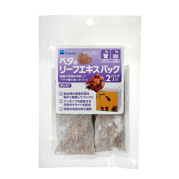 Rakuten - 【3個セット】 水作 ベタのリーフエキスパック 全年齢 suisaku 観賞魚用ろか材 観賞魚 ろ過材 淡水用 安心素材