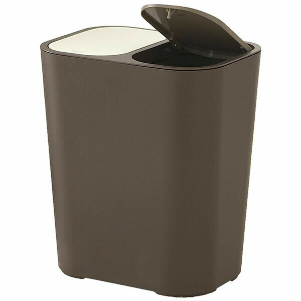 Other - 【12個セット】 アスベル 分別ゴミ箱 15L ルクレール 分別くず入れ ブラウン ダストボックス 出産 お返し プチギフト 分別 中仕切り付 ワンプッシュオープン キッチン ごみ箱 フタあり くず入れ 小型 ふた付 リビング ホワイトデー 屑入れ 角型