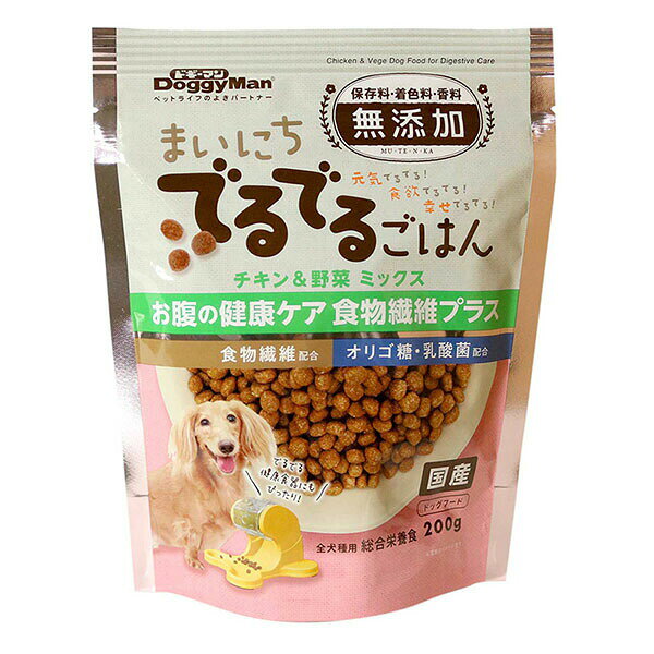 Premium - ドギーマンハヤシ まいにちでるでるごはん お腹の健康ケア 食物繊維プラス 200g 犬用フード ドギーマン 国産 ペット 犬用 安心素材 価格は1個のお値段です