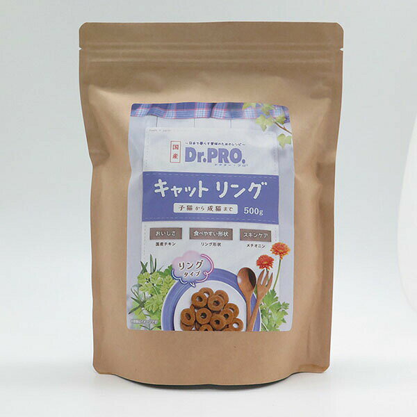 Domestic - 【12個セット】 ニチドウ Dr.PRO. キャットリング 500g 猫用フード ドライ ドライフード キャットフード ドクタープロ 総合栄養食 ネコ 国産 フード 安心素材