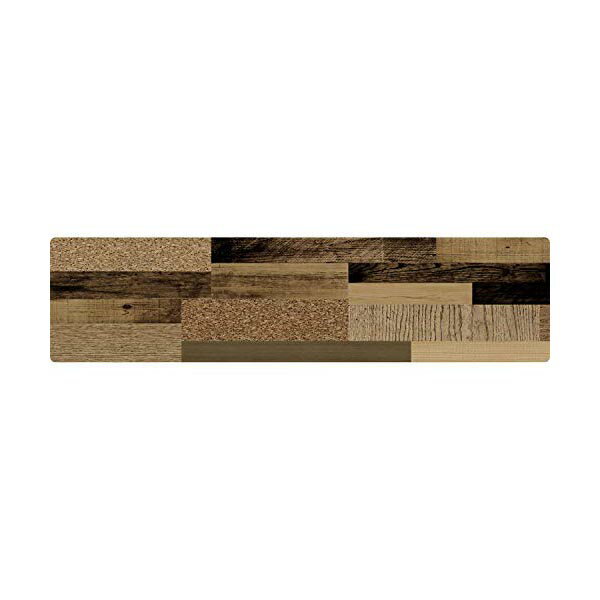 乐天商城 - 【2個セット】 ベストコ キッチンマット ミックスウッド ダーク 45×180cm さらっと拭ける ぷにぷに触感 ND-9862 重量 拭ける インテリアマット デザイン 厚手 キッチン 新生活 撥水 滑り止め 可愛い 北欧 マット 台所 キッチン用品 高品質