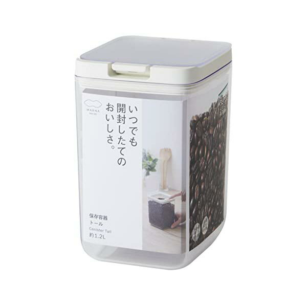 マーナ marna 保存容器 トール/クリア キッチン 収納 プラスチック 食材 調味料 湿気防止 グッドロックコンテナ K763CL 容器 湿気 食品保存容器 蓋つき 角型 新生活 密閉容器 砂糖入れ コーヒー豆 乾燥 縦長 整理整頓 人気商品