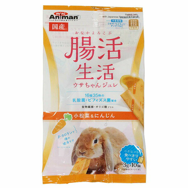 【3個セット】 ドギーマン ミニアニマン ジュレ にんじん うさぎ モルモット チンチラ ハムスター用 乳酸菌配合 腸内フローラ健康サポート おやつ フード