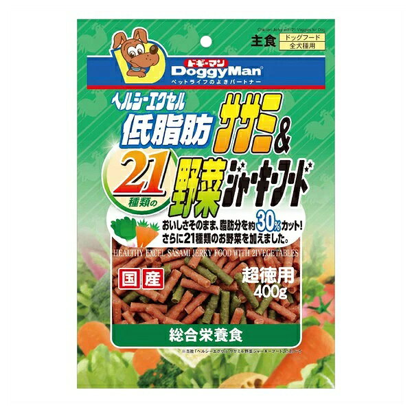 樂天商城 - 【3個セット】 ドギーマンハヤシ食品営業部 ヘルシーエクセル低脂肪ササミ&21種類の野菜ジャーキーフード 400g
