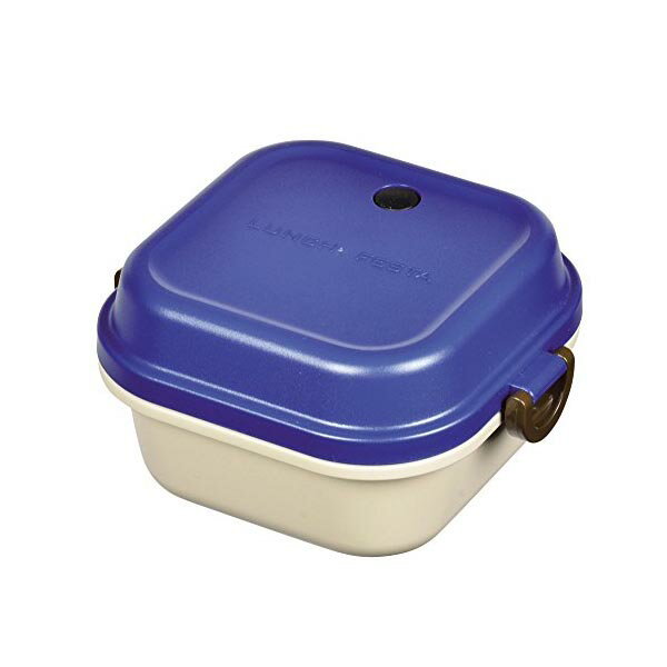 パール金属 ランチ ボックス キューブ Mサイズ 日本製 燕三条製 レノン D-2324 角型 弁当箱 ブルー 四角 ランチボックス おしゃれ お弁当箱 レンジ対応 スクエア 人気商品