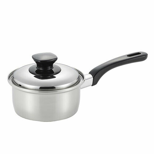 Sauce Pans - ベストコ SJ-3143 IH 片手鍋 ソースパン ステンレス 3層鋼 14cm ミラスティ Bestco ヨシカワ 小さめ ガス火 なべ ステンレス製 日本製 蓋付き オール熱源対応 ガス火対応 ステンレス鍋 片手なべ 調理鍋 人気商品