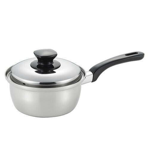 Ih Incompatible - 【5個セット】 ベストコ SJ-3144 IH 片手鍋 ソースパン ステンレス 3層鋼 16cm ミラスティ Bestco ヨシカワ ガス火 なべ ふた付き ステンレス製 日本製 蓋付き オール熱源対応 ガス火対応 フタ付 ステンレス鍋 片手なべ 調理鍋 高品質