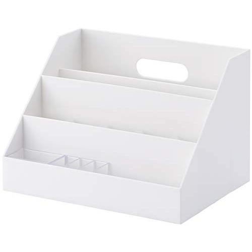 Storage Box - 【6個セット】 吉川国工業所 Like-it オーガナイザースリム オールホワイト LM-02 （収納ケース） 収納ボックス 収納ケース リビング オフィス キッチン ホワイトデー メディックス オーガナイザー スリム ステーショナリー 見やすい 収納