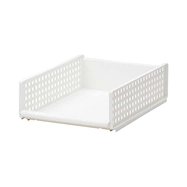 Desk Tray - 【6個セット】 吉川国工業所 組み合わせて使える 収納トレーワイド ホワイト S MOS-16 天馬 フィッツケース ワイド 収納 積み重ね可能 小物収納 ライクイット 物流 保管用品 収納用品 カラーボックス ユニコム 整理 収納ボックス 収納ケース バスケット 収納トレー