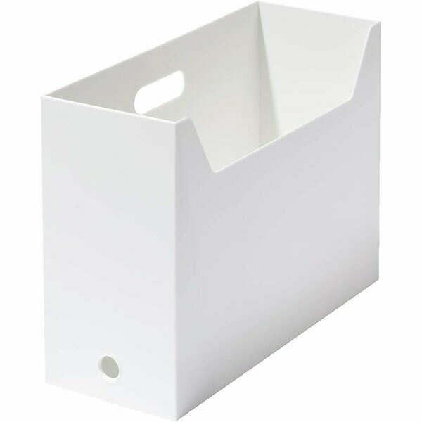 Storage Box - 吉川国工業所 ファイルボックススクエアワイド MX28AW ワイド メディックス オールホワイト 引き出しケース 収納 ファイルボックス スクエア ホワイト ライクイット ボックスファイル 書類整理 ファイルスタンド 立たせる収納 収納ケース 不透明 卓上収納 立てる収納