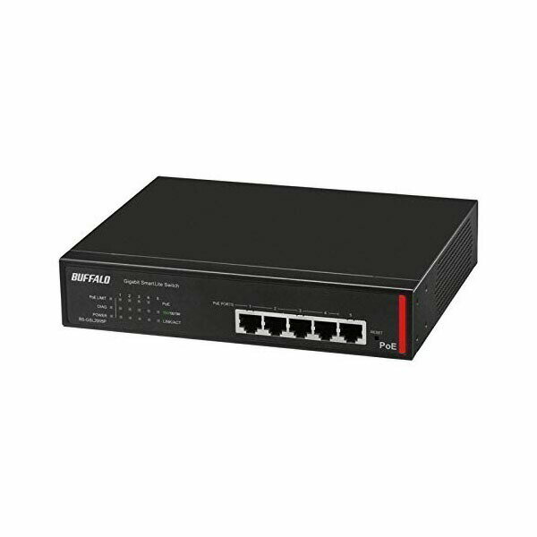 버팔로 BS-GSL2005P 법인용 Giga 대응 PoE Layer2 스마트 Lite 스위치 5포트 전설 배선 부품 포트수 네트워크 기기 정규 제품 블랙 스위칭 허브 전원 내장 네트워크 허브 전자 기기 전송 속도 기가비트 대응 송료 무료
