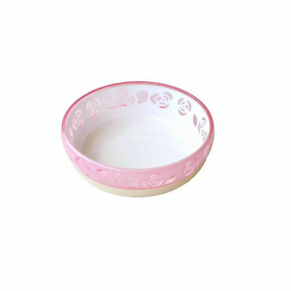 【12個セット】 ペッツルート おいしく見えるニャン食器 S ピンクローズ 猫 全成長期 PetzRoute フードボウル トレー ピンク エサ ボウル 猫用 食事 食器 安心素材
