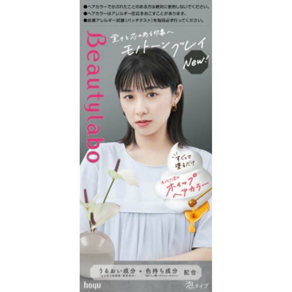 【10個セット】 ホーユー ビューティラボ ホイップヘアカラー モノトーングレイ ホイップ 黒髪用ヘアカラー 泡タイプ うるおい ヘアカラー アフターカラー美容液